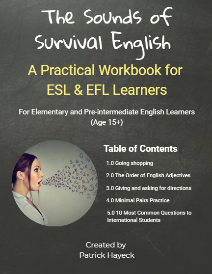 The Sounds of Survival English ESL Workbook