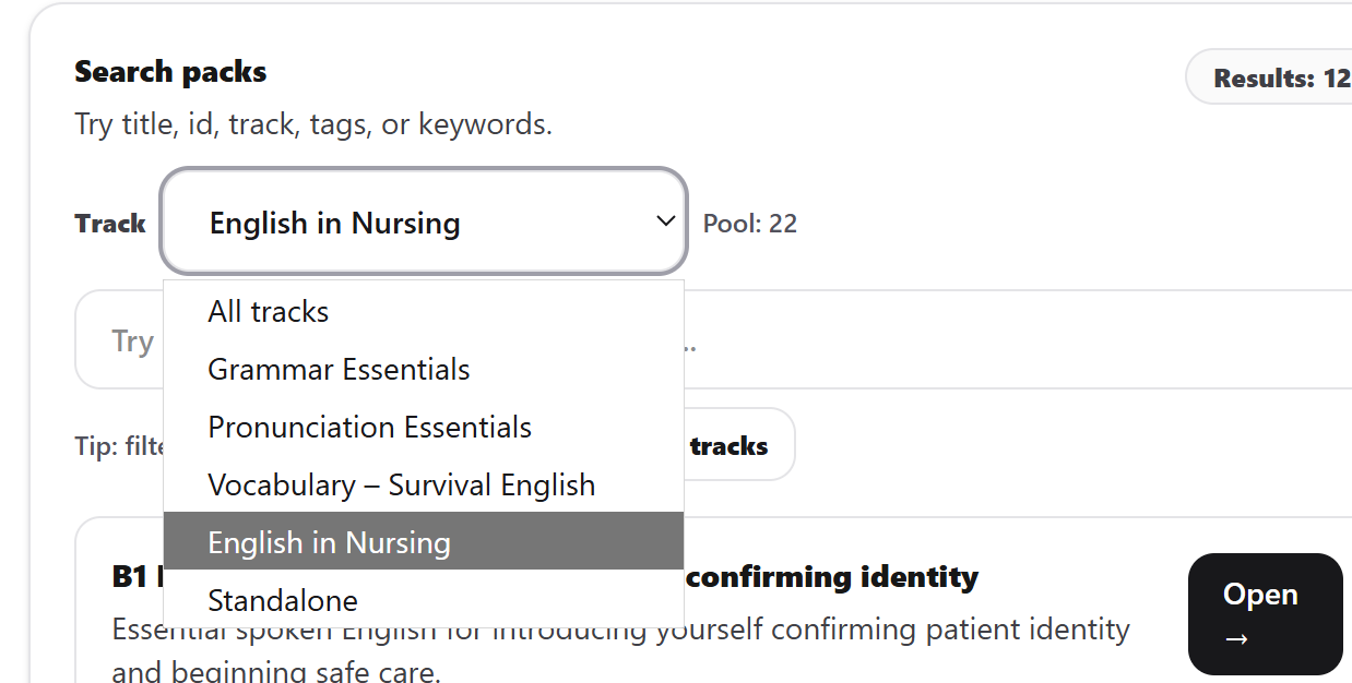 SpeakLink Library screenshot